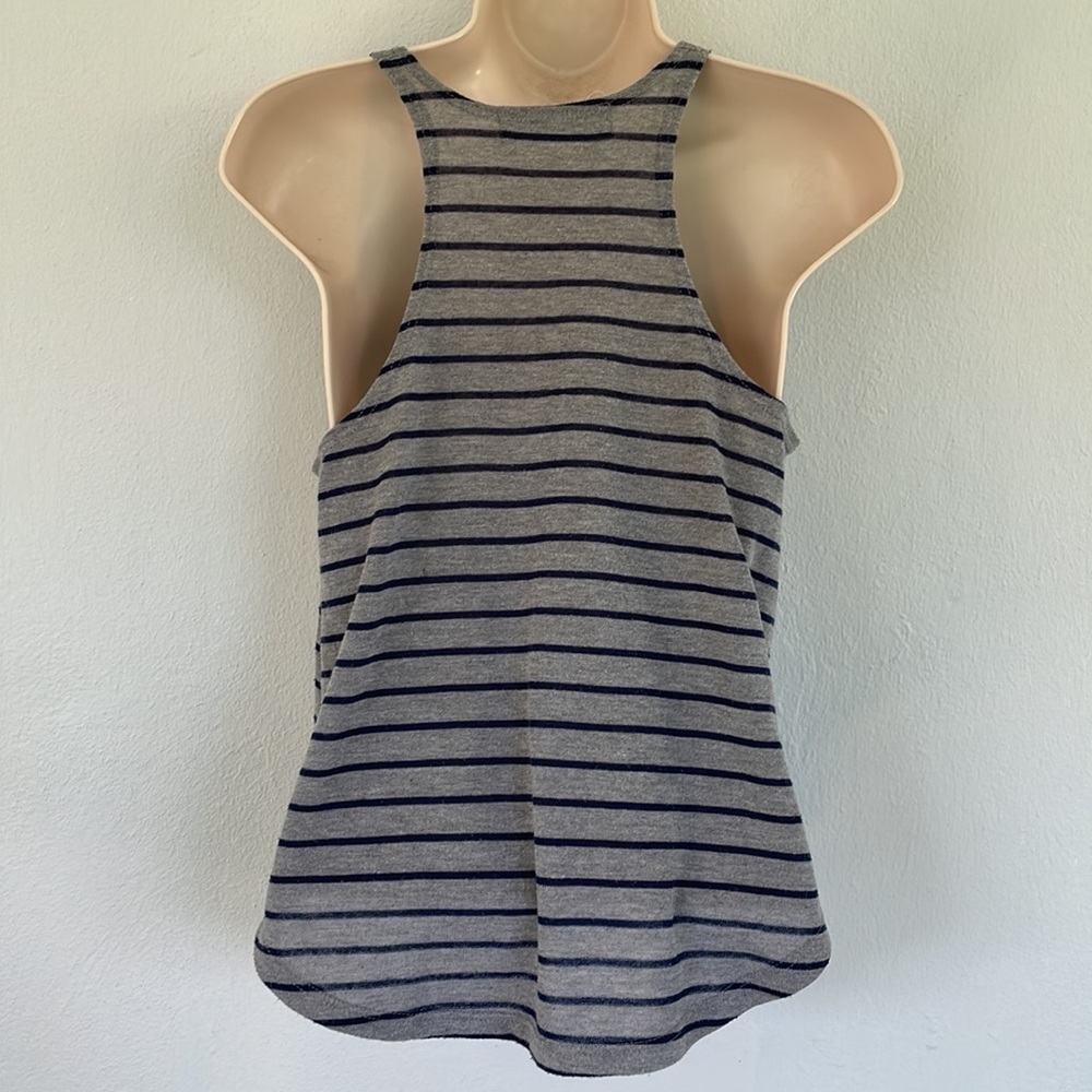 Project Social T gray blue striped racerback tank size XS - Picture 7 of 9